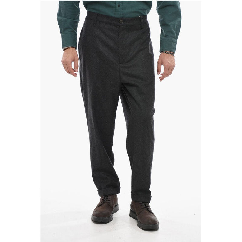 Pantalon Cuffed Hem Flannel