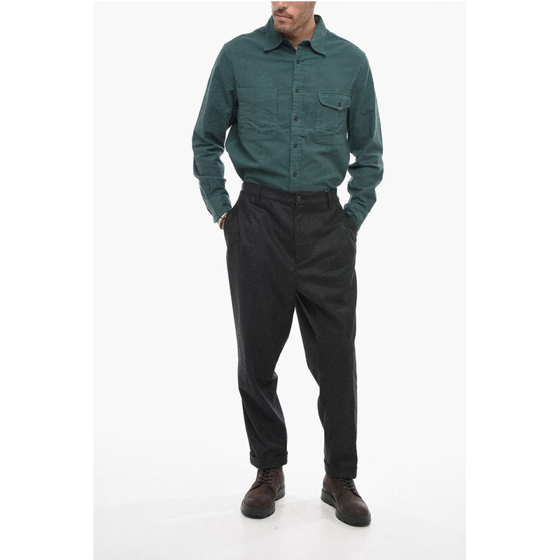 Pantalon Cuffed Hem Flannel