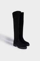 Anaki - Botas sobre la rodilla de gamuza Oulu - Negro