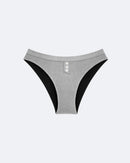 Culotte Menstruelle Côtelée Gris Chiné