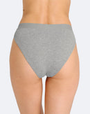 Culotte Menstruelle Côtelée Gris Chiné