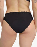 Culotte menstruelle noire en dentelle