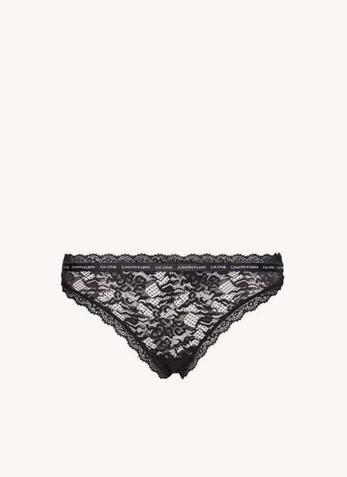 Calvin Klein - String En Dentelle Ck One - Black - Femme