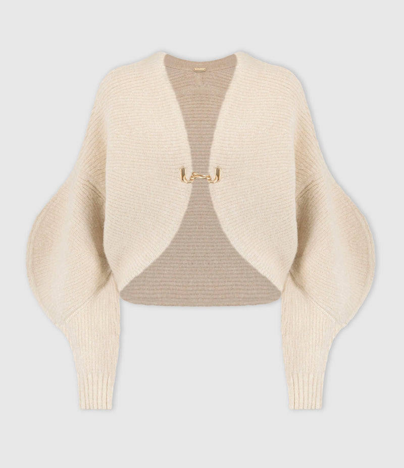 Cult Gaia - Cardigan Devin Off White Melange - Femme