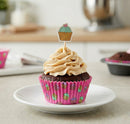 Baking Cups - Set 24 Caissettes En Papier + 24 Toppers Theme Cupcakes - Couleurs Mixtes