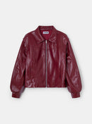 Nouvelle Collection - Cupido Faux Leather Bomber - Red