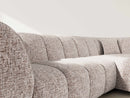 Curtis - Corner Sofa With Armrest - 4 Seater - Textured Fabric - Taupe
