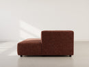 Curtis - Corner Sofa With Armrest - 4 Seater - Textured Fabric - Terracotta