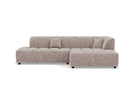 Curtis - Corner Sofa without Armrest - 4 Seater - Textured Fabric - Taupe