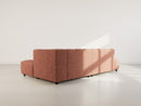 Curtis - Corner Sofa without Armrest - 4 Seater - Textured Fabric - Terracotta