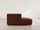 Curtis - Corner Sofa With Armrest - 4 Seater - Textured Fabric - Terracotta