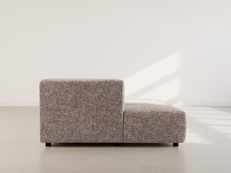 Curtis - Corner Sofa With Armrest - 4 Seater - Textured Fabric - Taupe