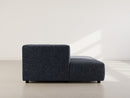 Curtis - Corner Sofa With Armrest - 4 Seater - Textured Fabric - Blue