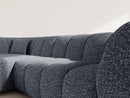 Curtis - Corner Sofa With Armrest - 4 Seater - Textured Fabric - Blue