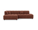 Curtis - Corner Sofa without Armrest - 4 Seater - Textured Fabric - Terracotta