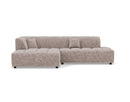 Curtis - Corner Sofa without Armrest - 4 Seater - Textured Fabric - Taupe