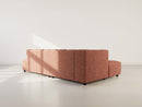Curtis - Corner Sofa without Armrest - 4 Seater - Textured Fabric - Terracotta