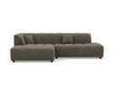 Curtis - Armless Corner Sofa - 4 Seater - Textured Fabric - Olive Green