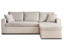 Cyrus - Reversible Convertible Corner Sofa with Storage Box - 4 Seater - Corduroy - Beige