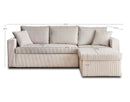 Cyrus - Reversible Convertible Corner Sofa with Storage Box - 4 Seater - Corduroy - Terracotta
