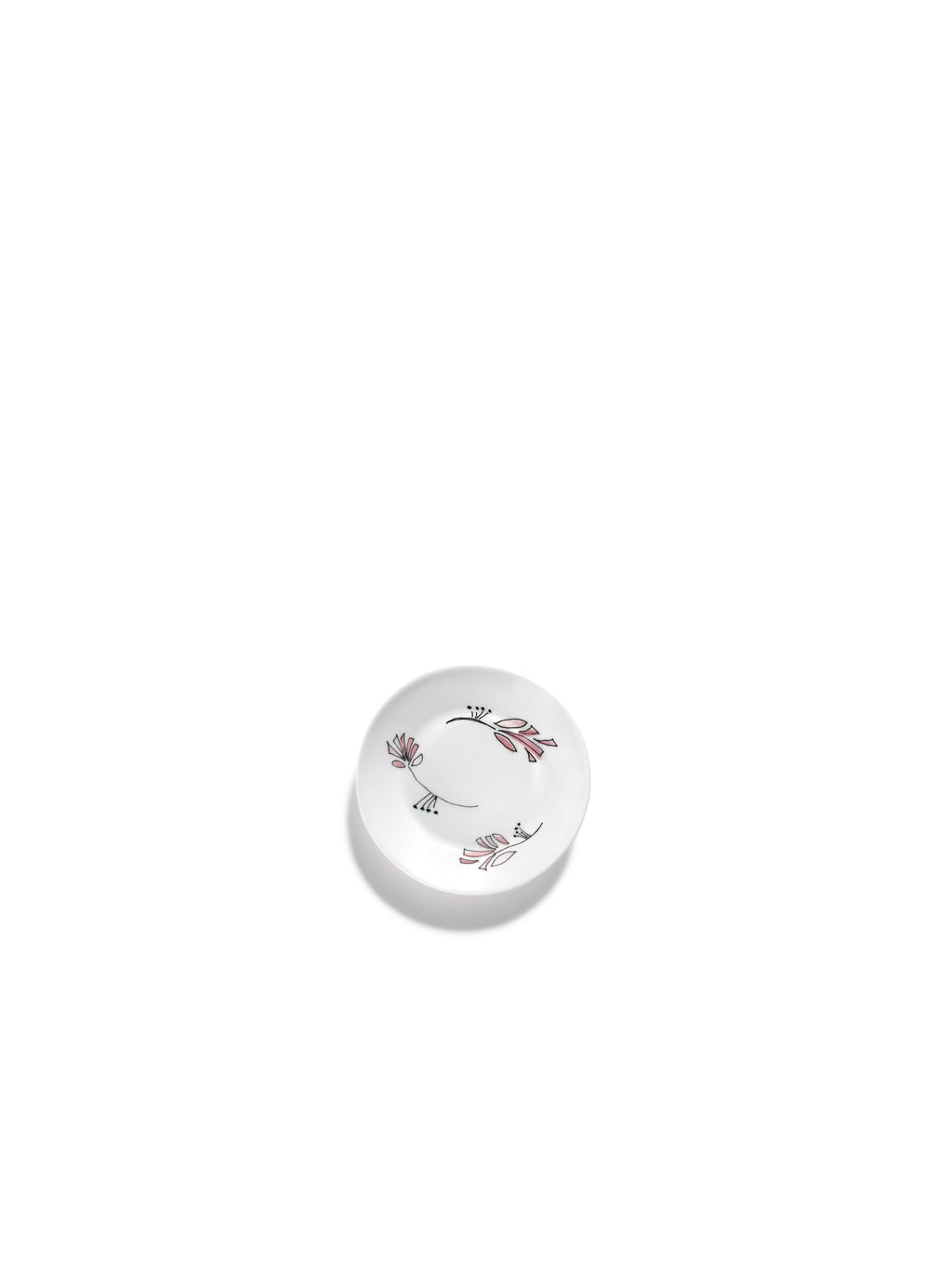 Midnight Flowers - Lot De 2 Assiettes D'accompagnement - Porcelaine Bone China - Fiore Rosa