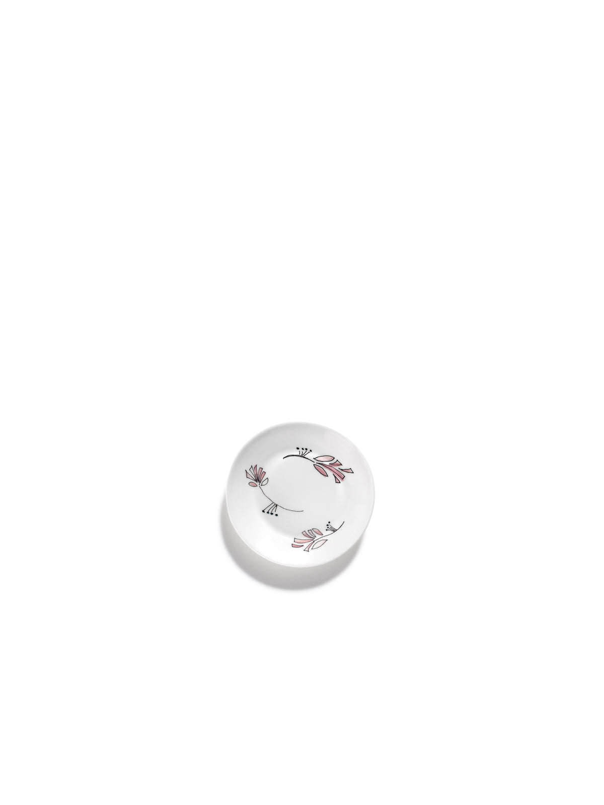 Midnight Flowers - Lot De 2 Assiettes D'accompagnement - Porcelaine Bone China - Fiore Rosa