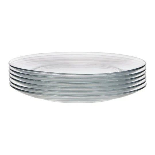 Pack De 6 Assiettes Plates Lys - Transparent - 23,5Cm
