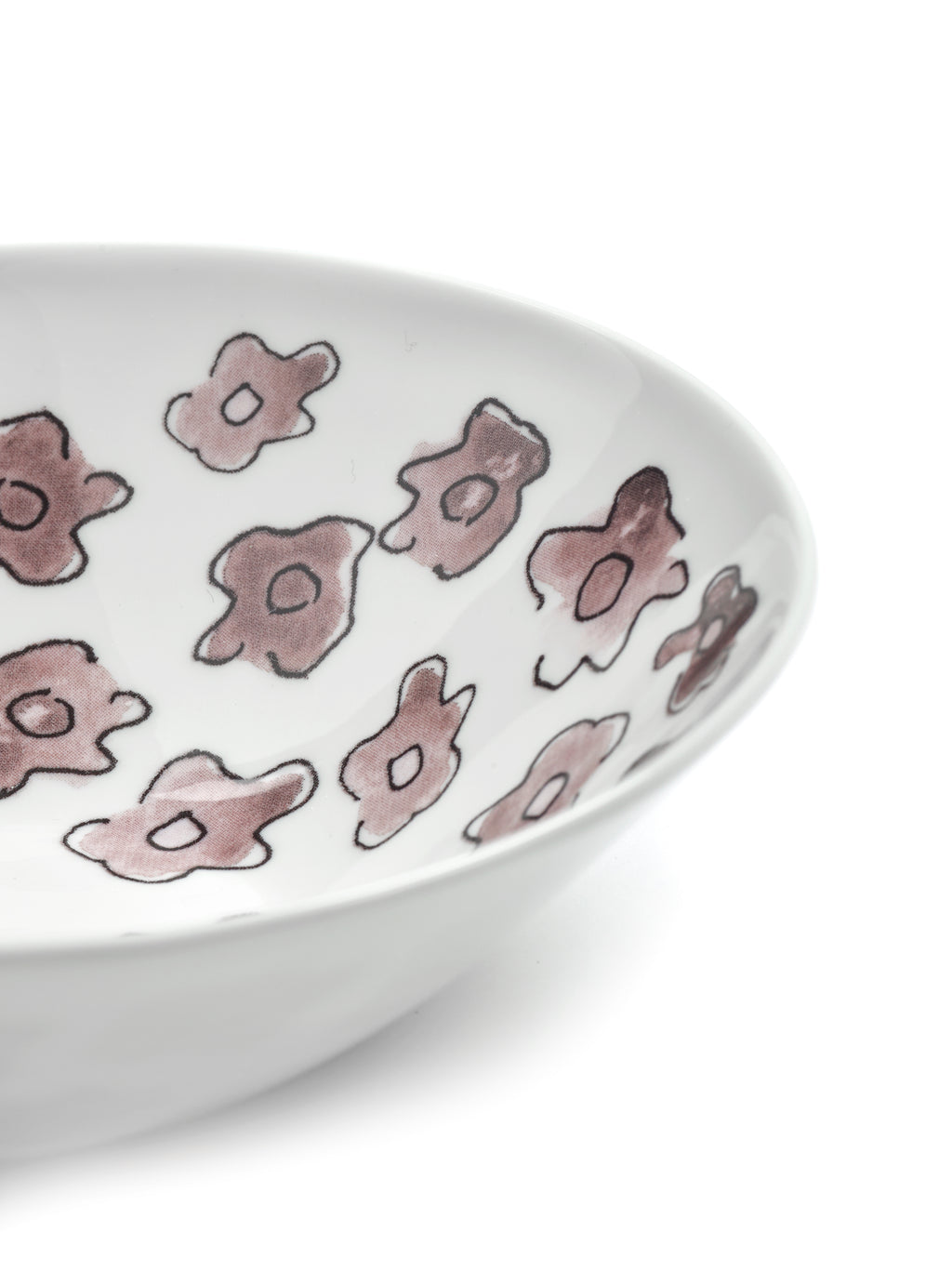 Midnight Flowers - Lot De 2 Bols Bas - S - Porcelaine Bone China - Foncé Viola