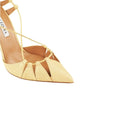 Sandales - Aquazzurra Bellissima Woven Raffia Stiletto - Yellow