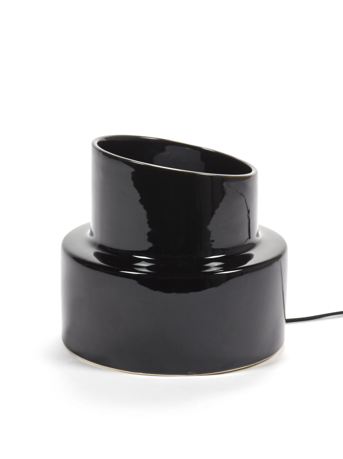 Lighting Pillar - Lampe De Table - Grès - Noir