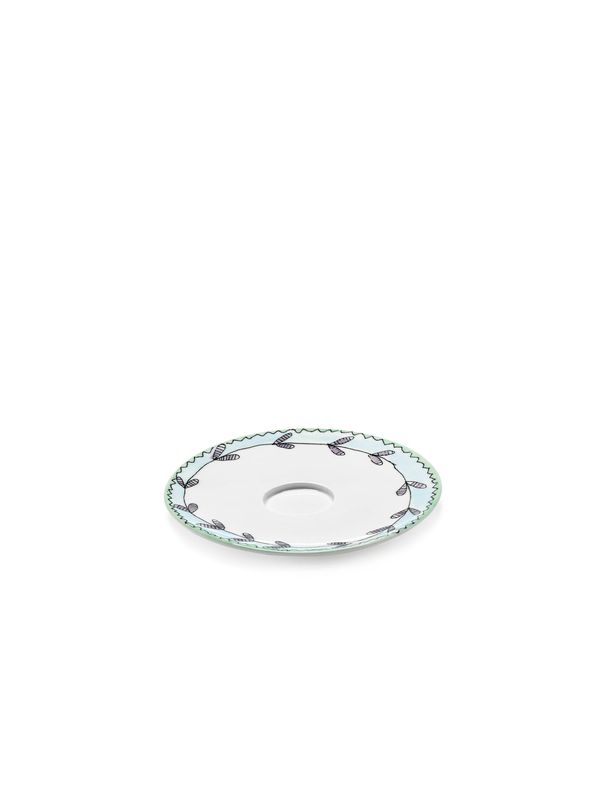 Midnight Flowers - Lot De 2 Soucoupes Pour Tasse À Café Haute - Porcelaine Bone China - Blossom Milk
