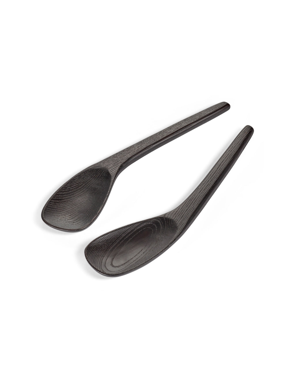 Out Of Lines Kitchen & Table - Lot De 2 Couverts À Salade - Frêne Carbonisé - Noir