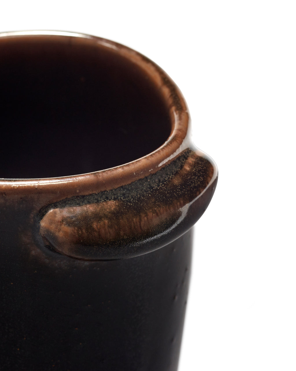 Out Of Lines - Lot De 2 Mugs Sans Anse - Grès - Noir Brun