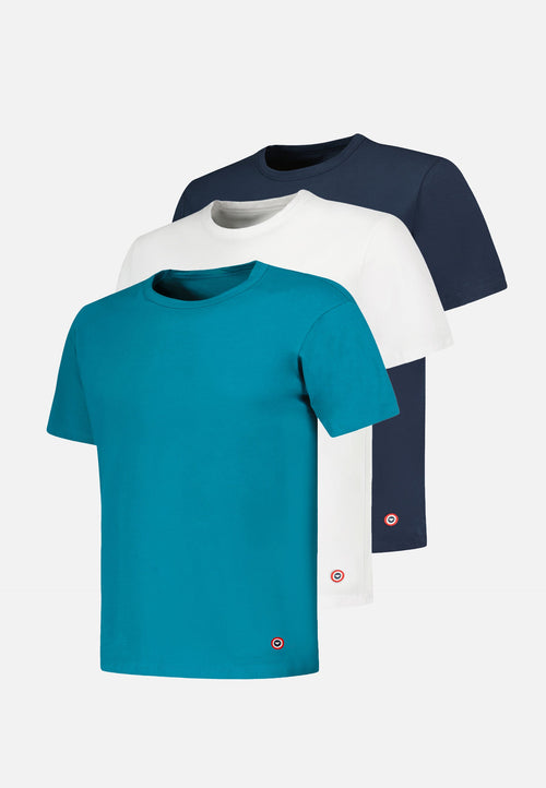 Lot De 3 T-Shirts Manches Courtes En Coton - Multi