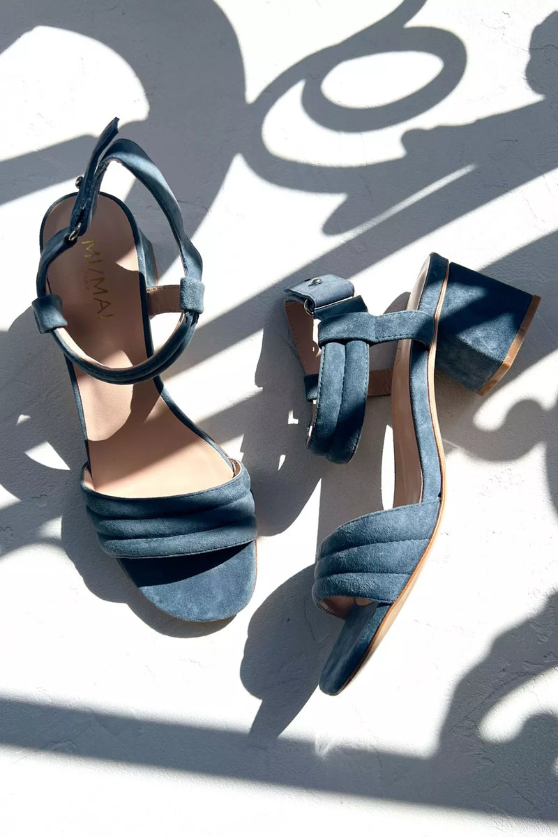 Sandalias de tacón bajo azules Kilian