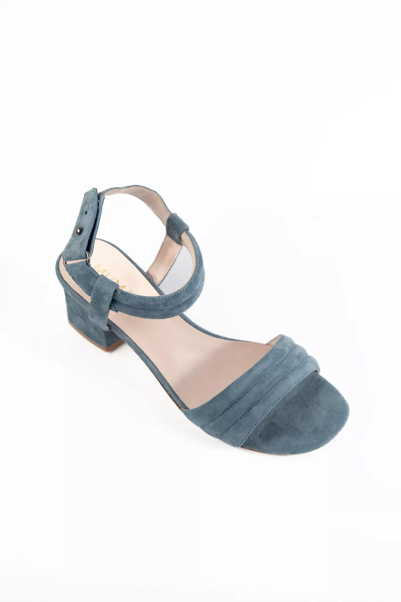 Sandalias de tacón bajo azules Kilian