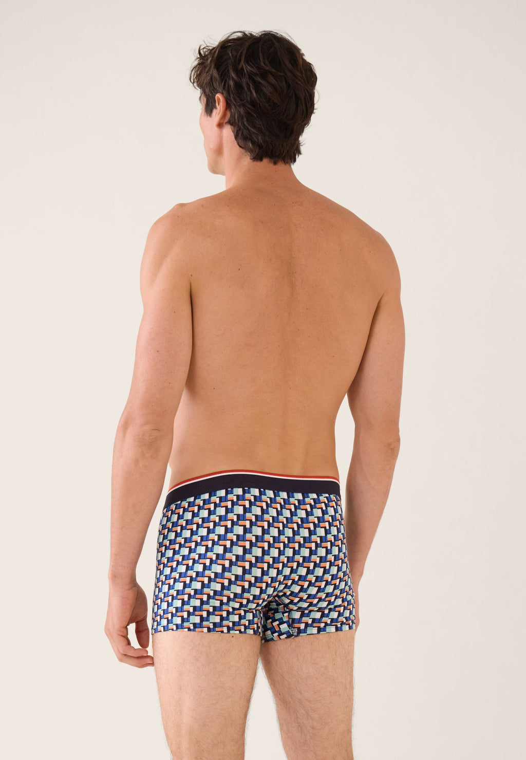 Boxer Marius Corbusier En Coton - Vert Azur