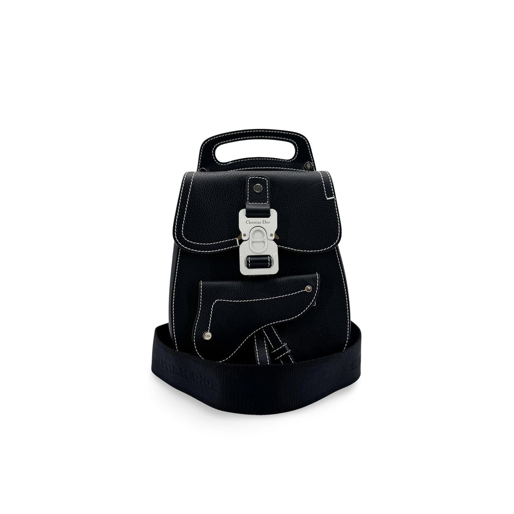 Sac À Dos Christian Dior Saddle Mini Calfskin - Noir