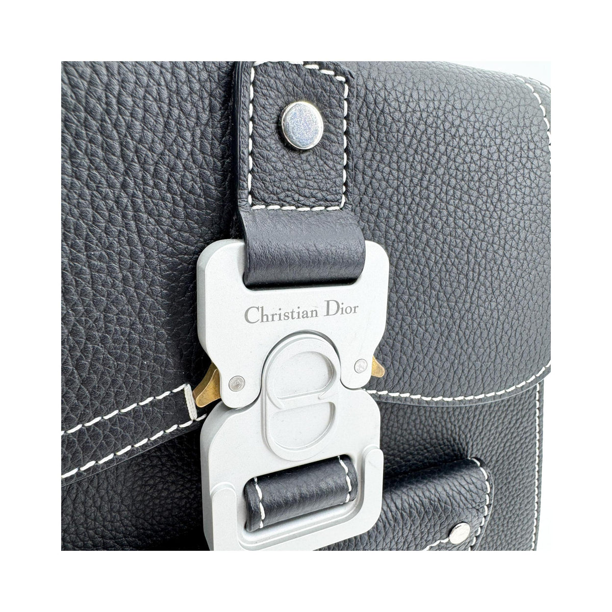 Sac À Dos Christian Dior Saddle Mini Calfskin - Noir