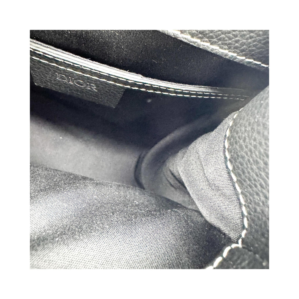 Sac À Dos Christian Dior Saddle Mini Calfskin - Noir