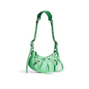 Balenciaga Le Cagole Xs Leather Shoulder Bag - Green - Woman