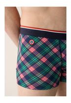 Marius Checked Tartan Print Boxers - Forest Green