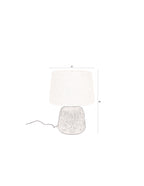 Renzo Bouclé - Table Lamp - Ceramic - White/Black