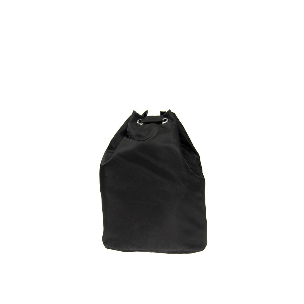 Prada - Clutch De Nylon Y Piel Con Cordón - Mujeres - Negro