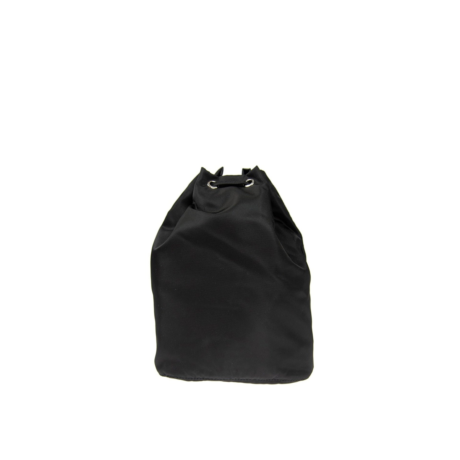 Prada - Clutch De Nylon Y Piel Con Cordón - Mujeres - Negro