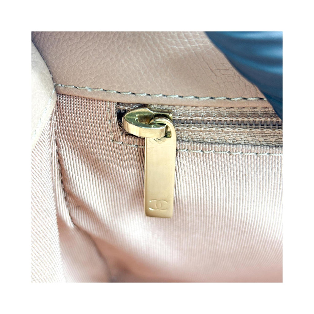 Sac À Main Chanel Label Click Flap Small Cuir - Marron