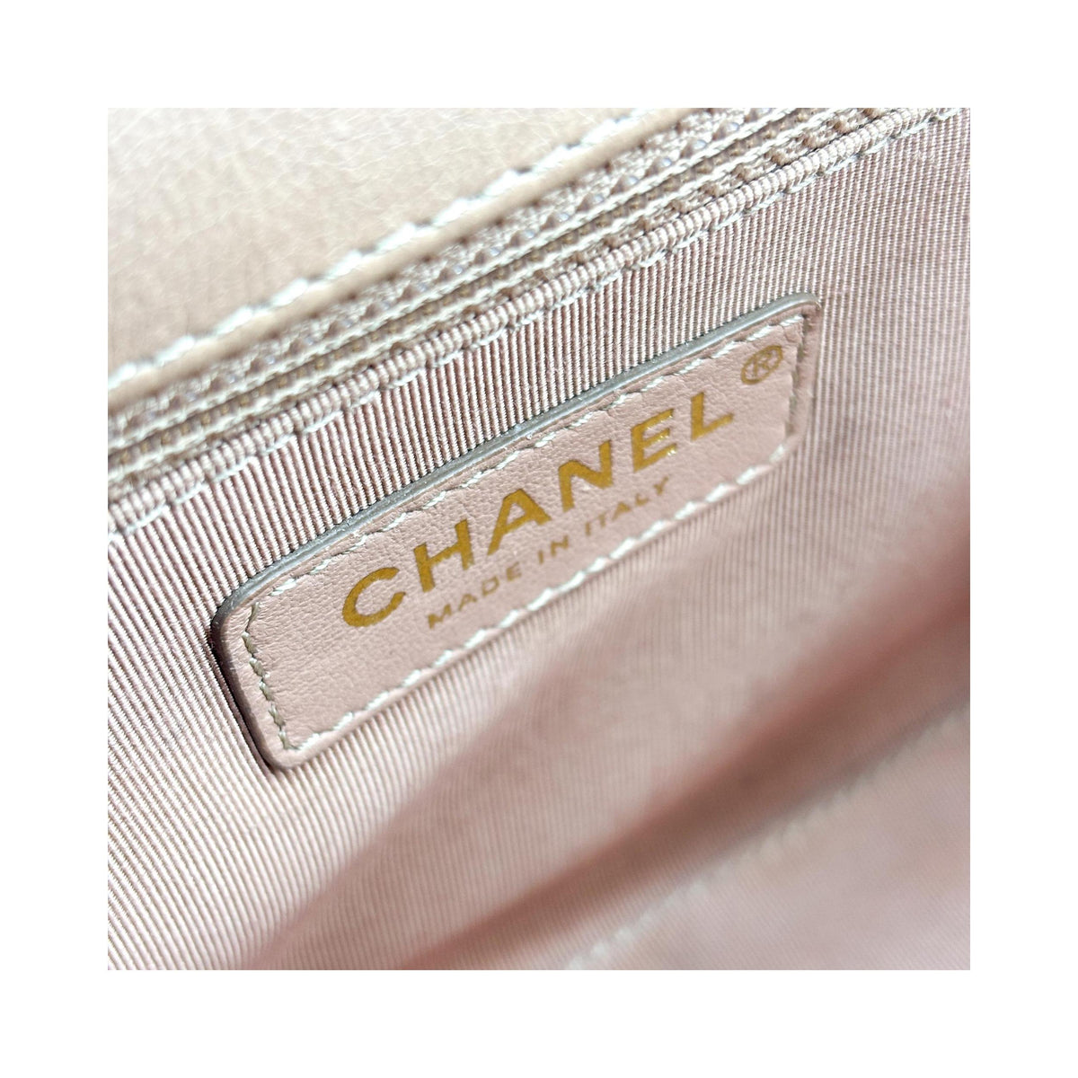 Sac À Main Chanel Label Click Flap Small Cuir - Marron