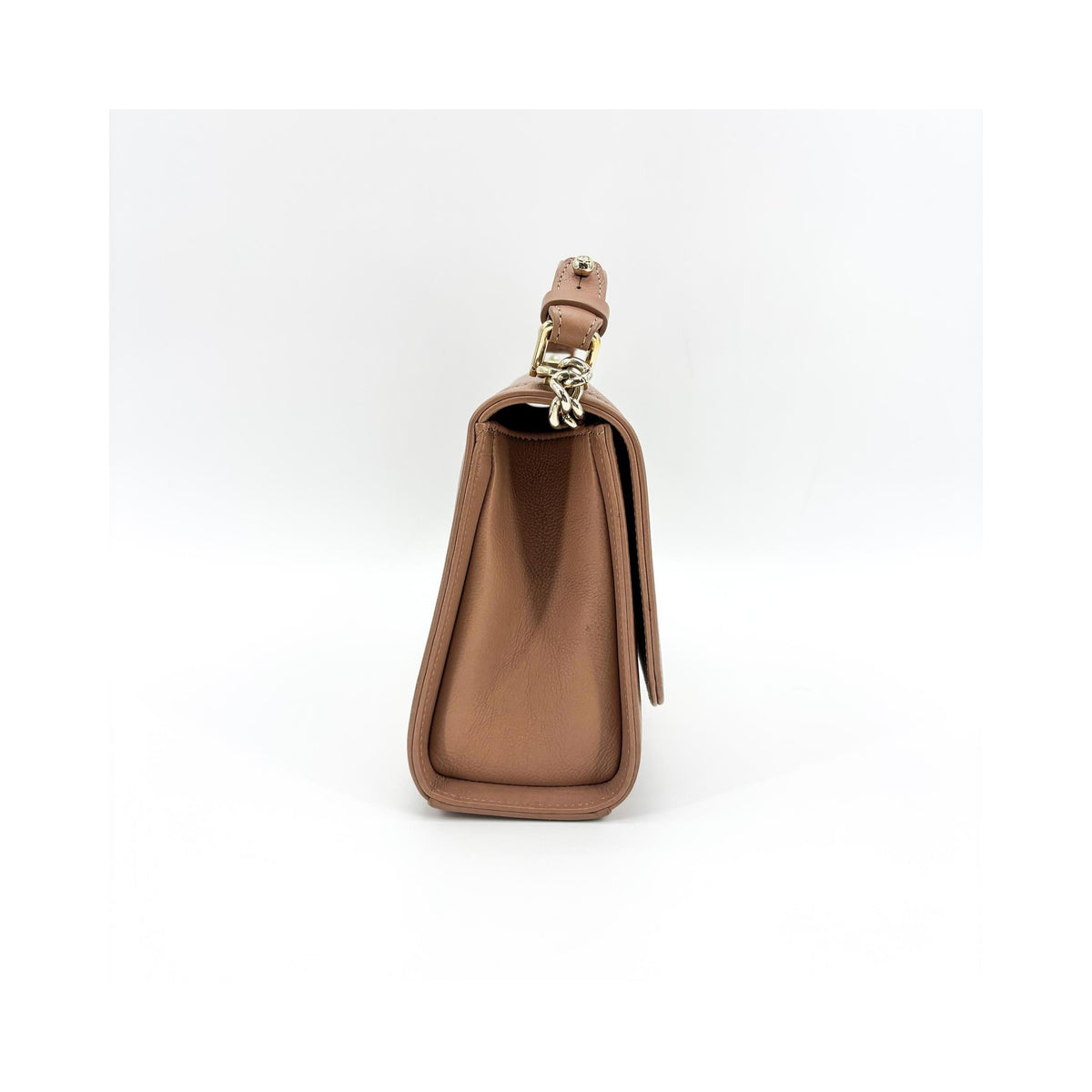 Sac À Main Chanel Label Click Flap Small Cuir - Marron