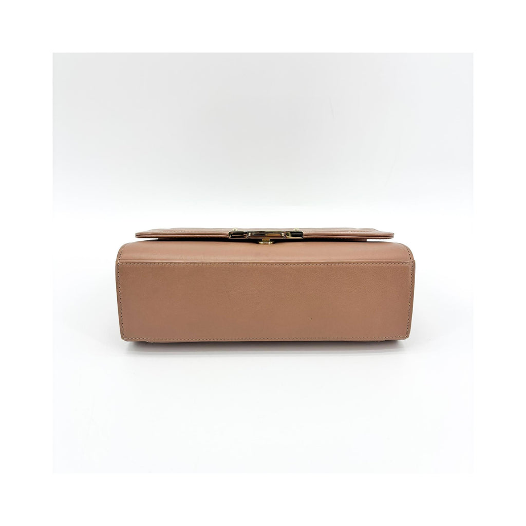 Sac À Main Chanel Label Click Flap Small Cuir - Marron