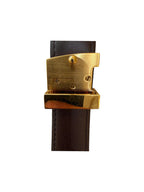 Ceinture Louis Vuitton Lv Initiales Belt Wide Toile - Marron